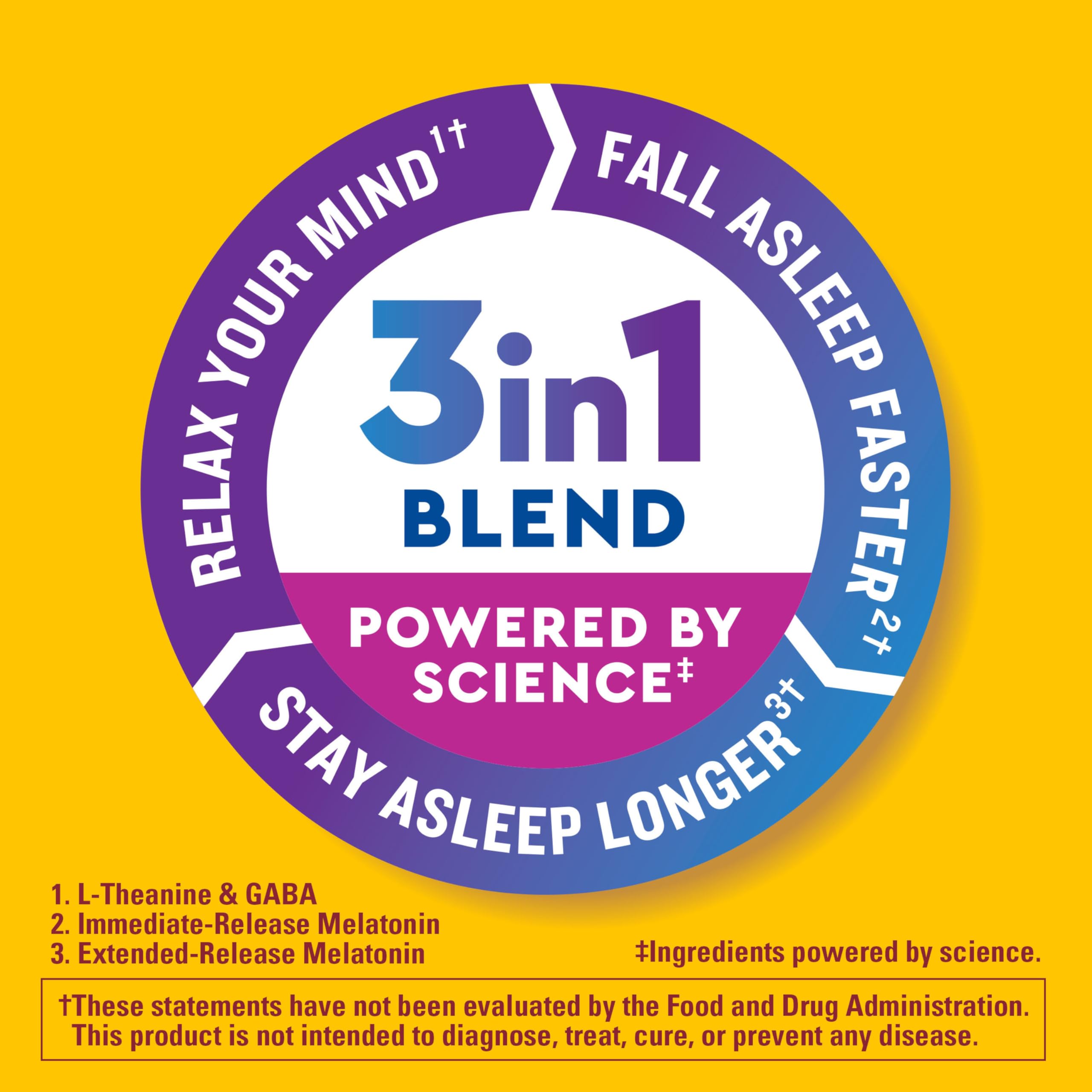 Nature Made Wellblends Sleep Longer, melatonina-10mg-tabletas: inicia el sueño más rápido