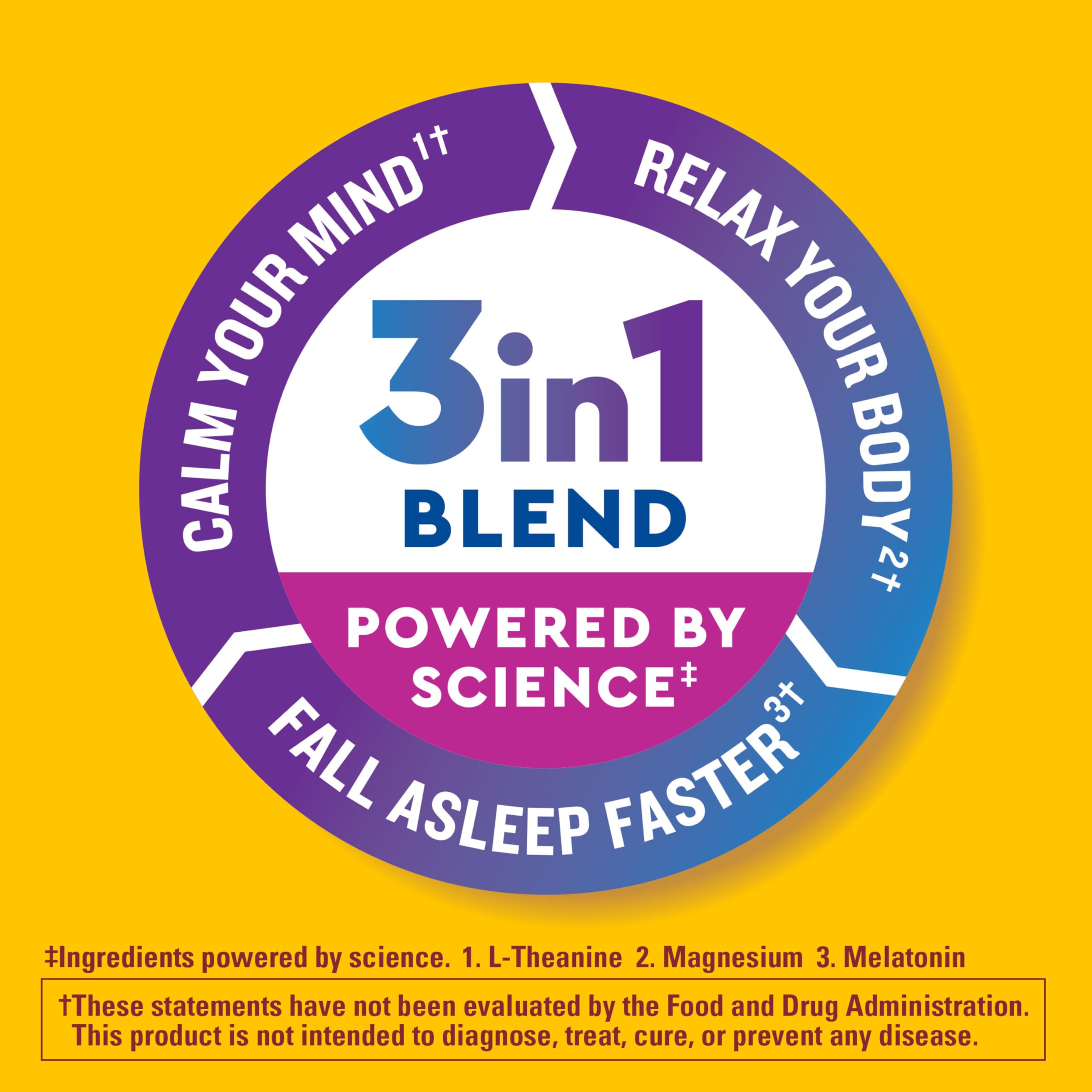 Nature Made Wellblends Sleep & Recover, gomitas con sabor afrutado para relajación nocturna