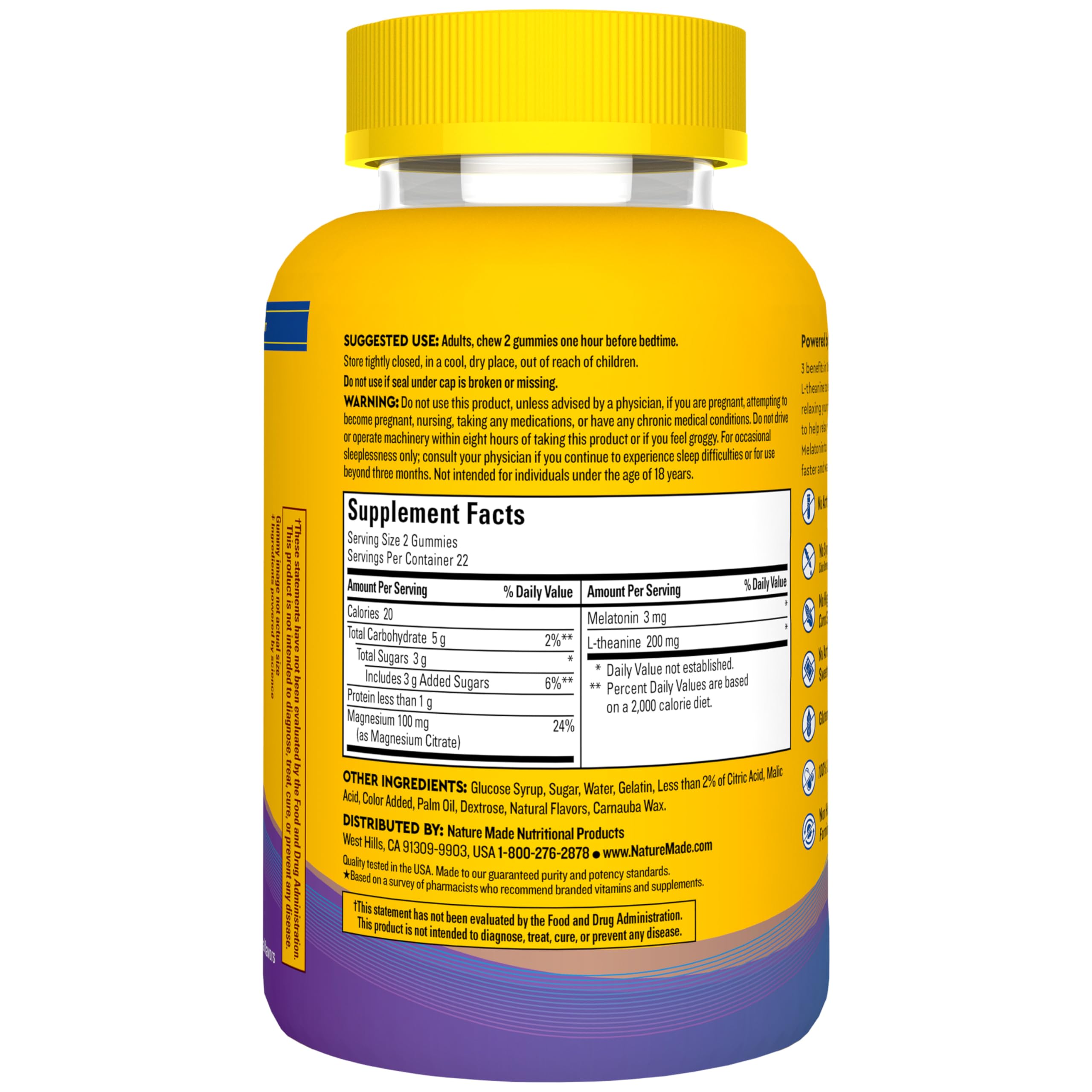 Nature Made Wellblends Sleep & Recover, opción sin gluten para descanso ocasional