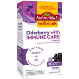 Nature Made Wellblends tableta disolución rápida sabor saúco para consumo diario.