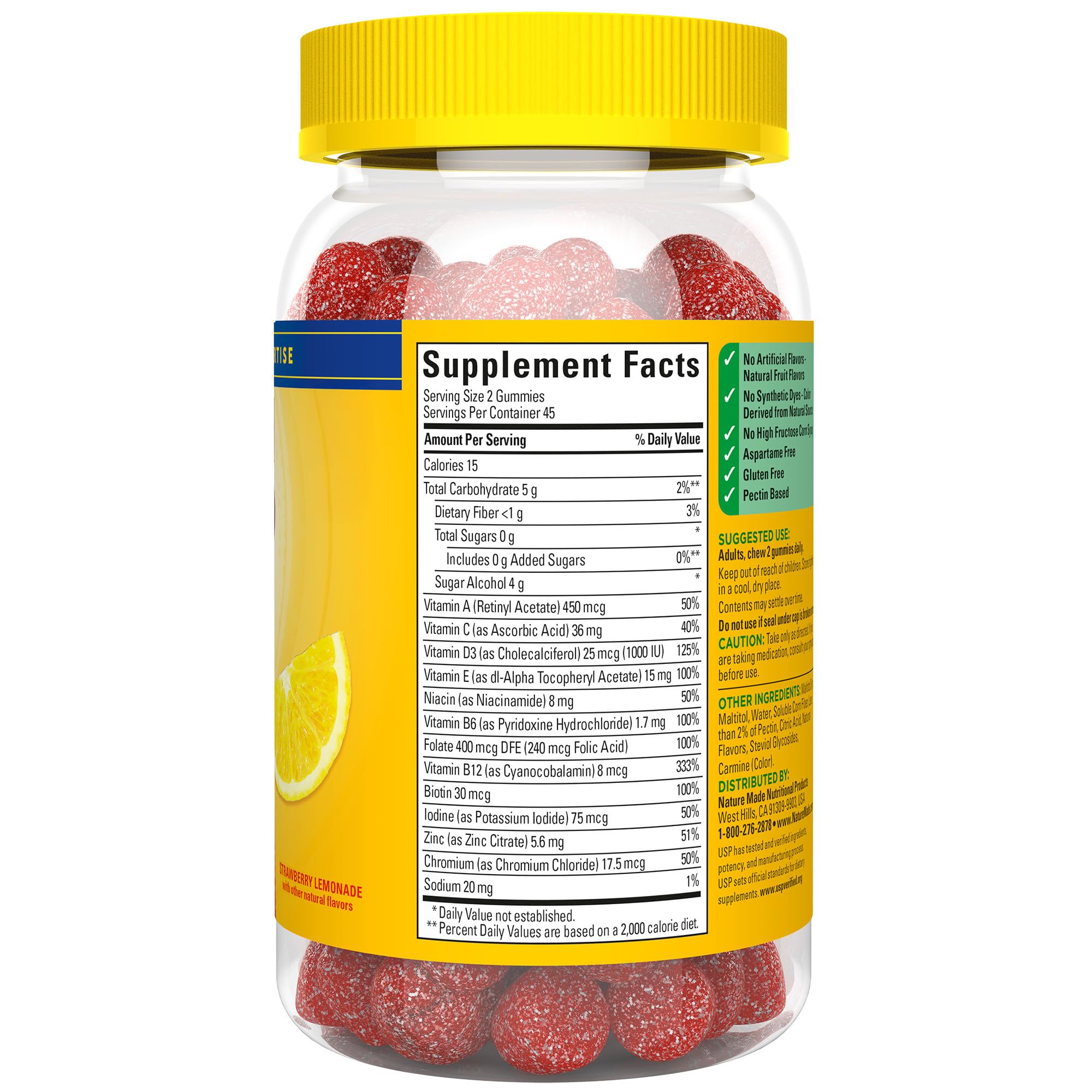 Fabricado en EE. UU. con ingredientes globales.