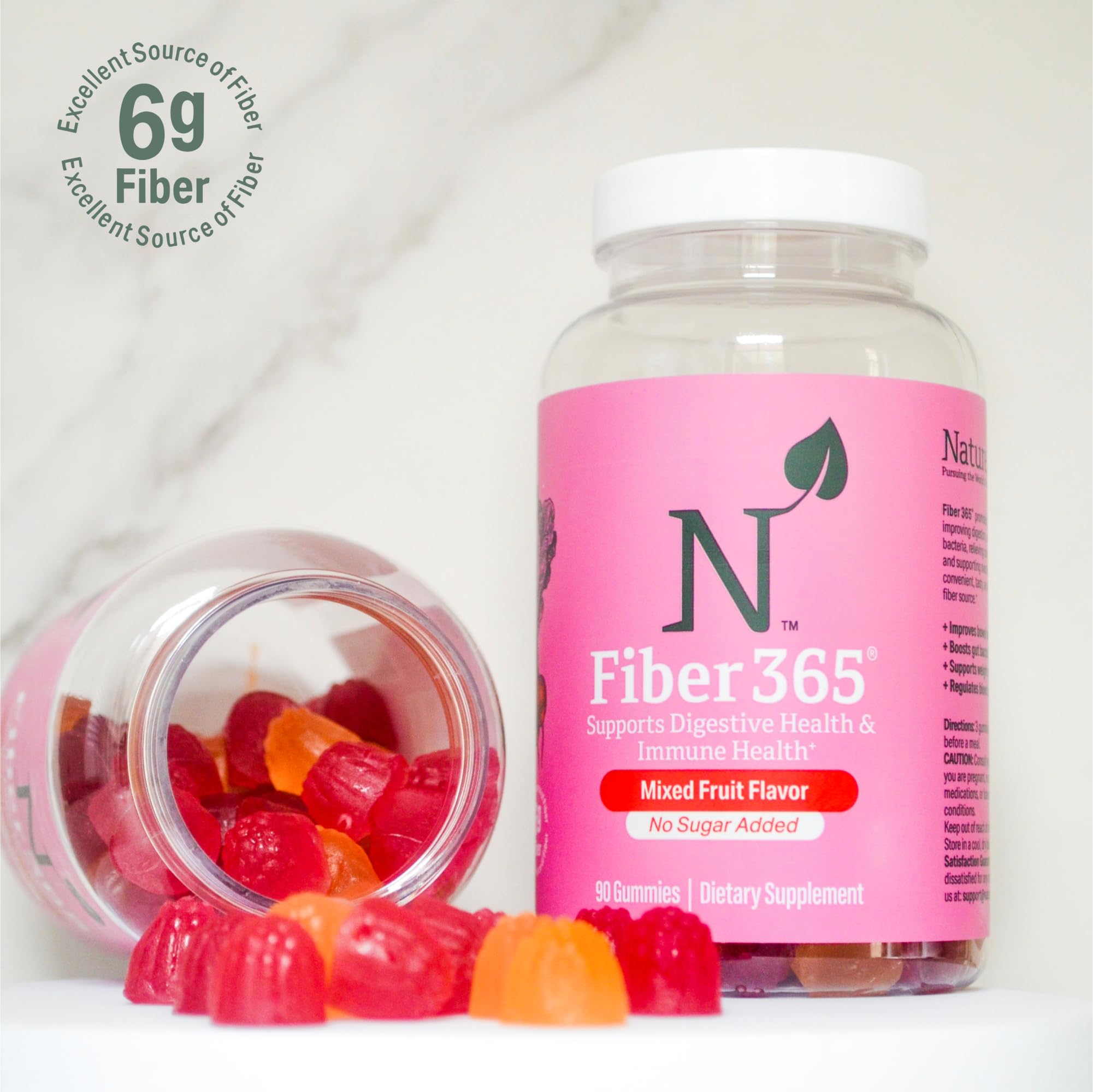 Consumo diario sencillo para apoyar hábitos alimentarios equilibrados, Nature M.D. Fibra 365 gomitas.