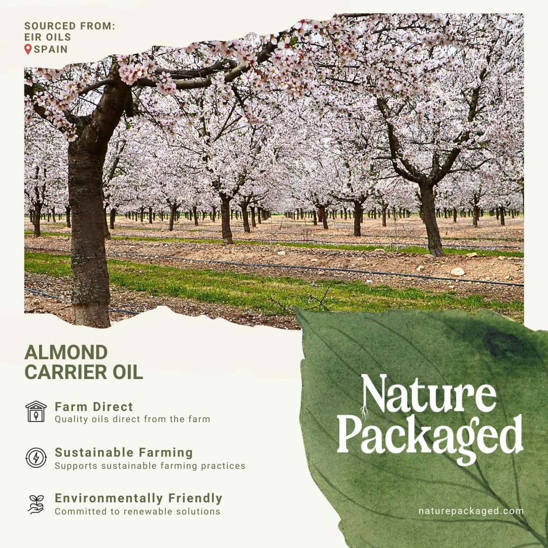 Aceite de Almendra Dulce para cabello, brillo ligero y manejabilidad.