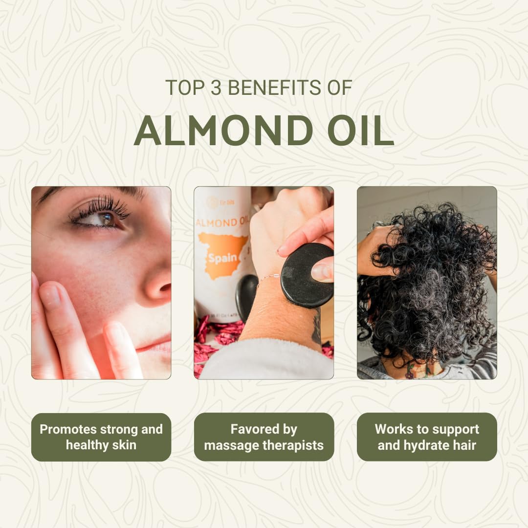Aceite de Almendra Dulce usado en crema para rostro, nutrición suave.