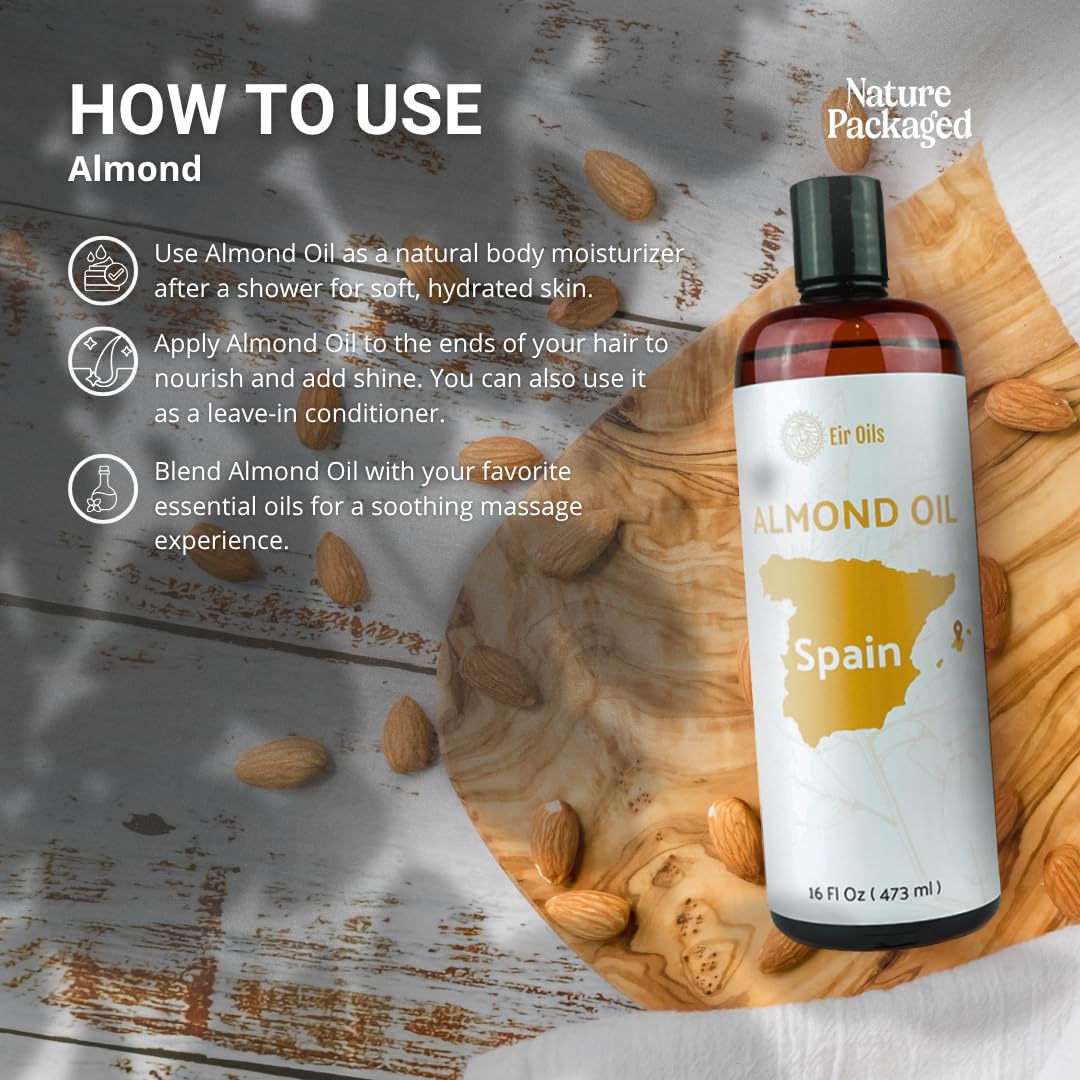 Aceite de Almendra Dulce, envase seguro para uso diario.