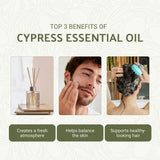 Nature Packaged Aceite Ciprés en botella, ideal para masajes suaves.