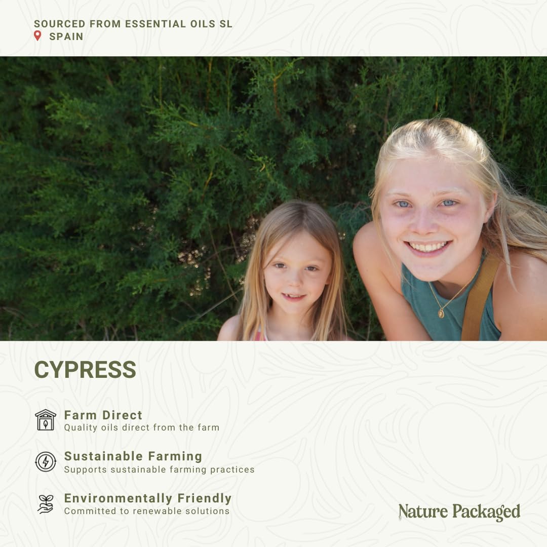 Nature Packaged Ciprés para cuidado de la piel, limpieza suave.
