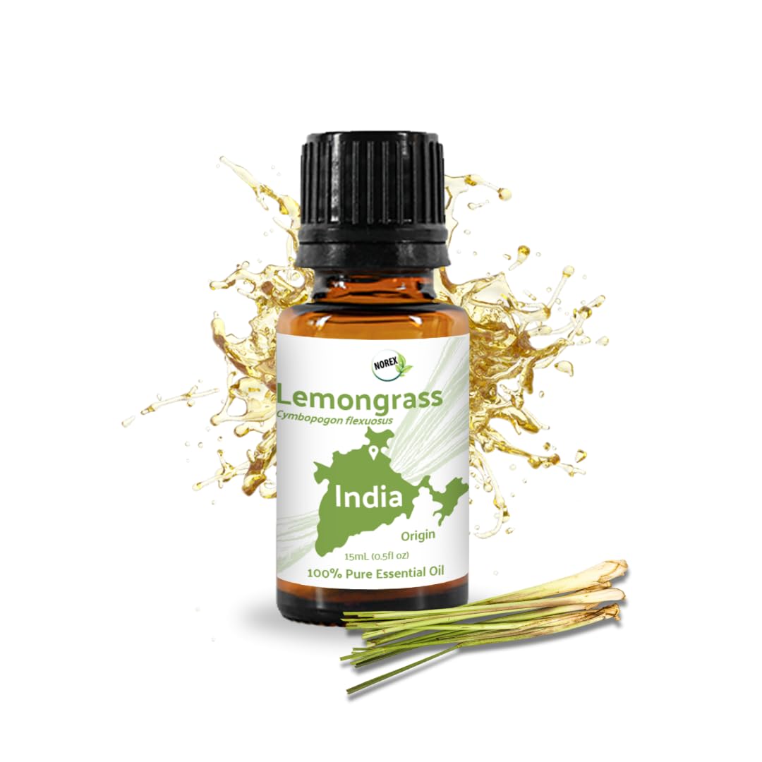 Nature Packaged aceite esencial hierba de limón, botella: aroma vigorizante para uso diario