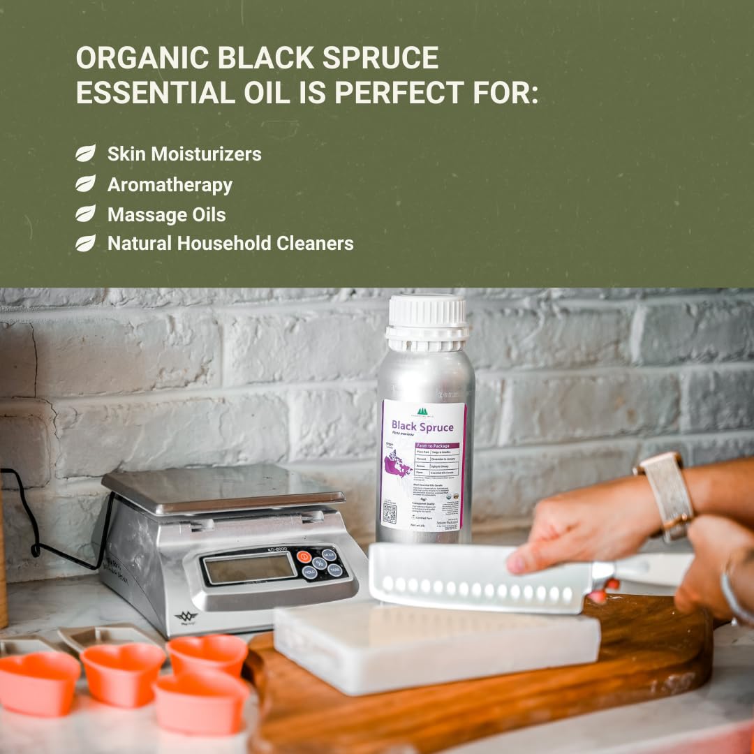 Nature Packaged Aceite Esencial Picea Negra, limpiador natural para superficies.