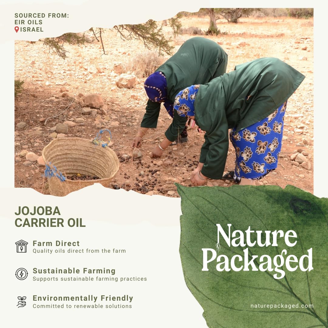 Nature Packaged Aceite de Jojoba para rostro y cuerpo, acabado sedoso y suave.