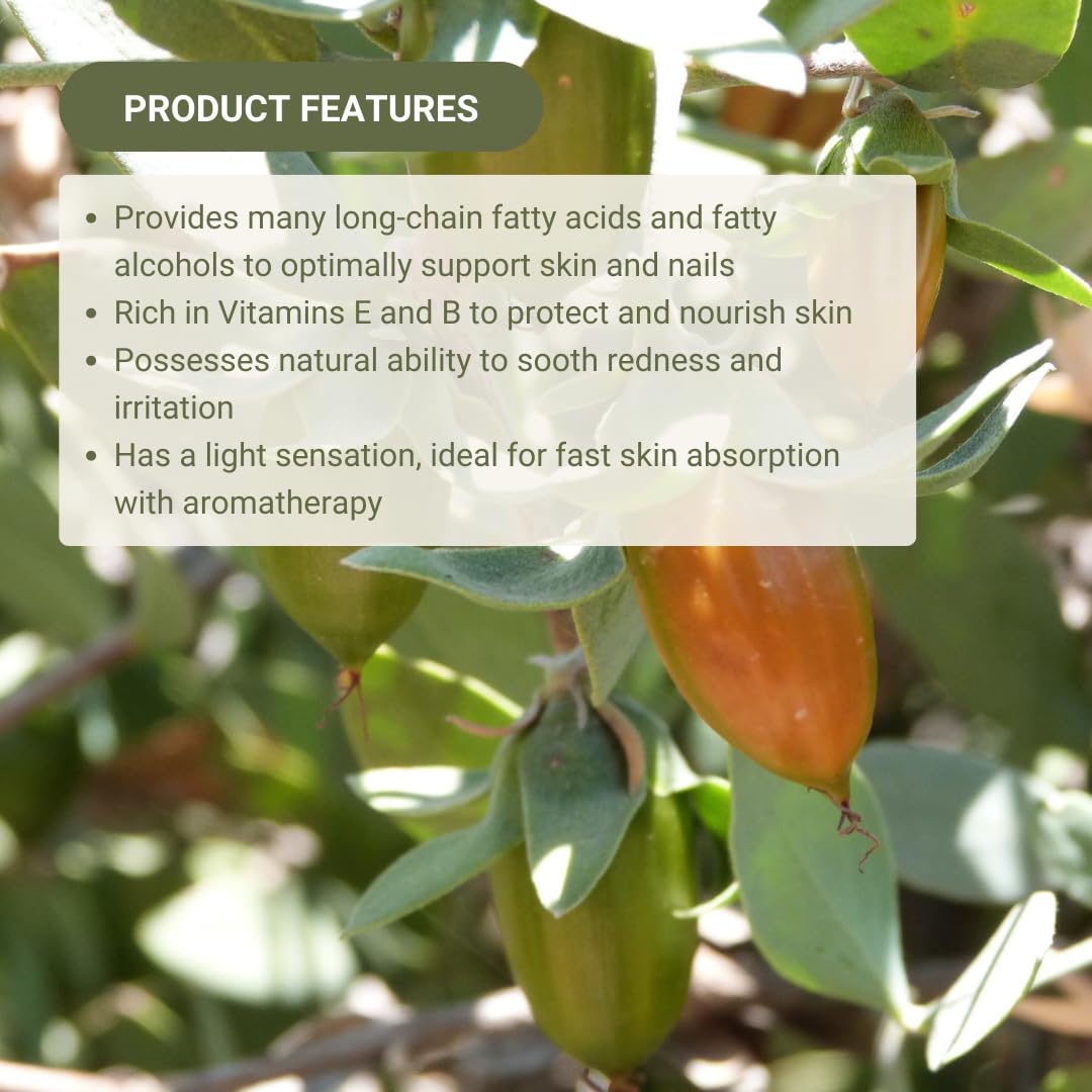 Nature Packaged Aceite de Jojoba para labios y cutículas, humedad duradera.