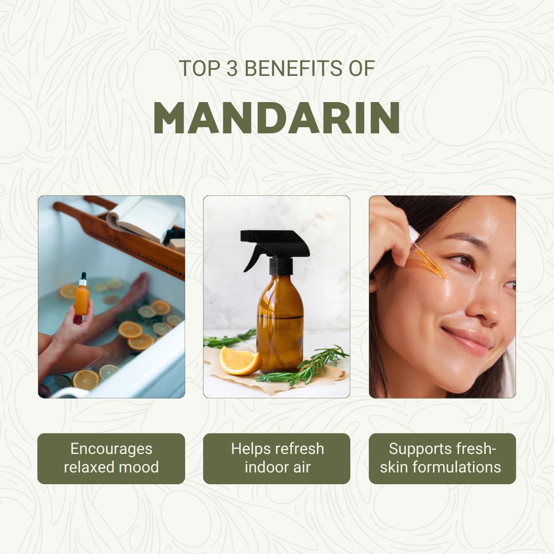 Nature Packaged Aceite Mandarina prensado frío, perfecto para masajes suaves.
