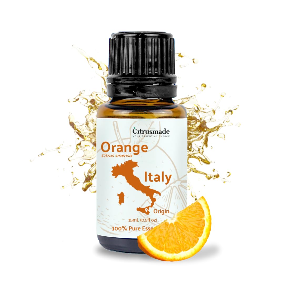 Nature Packaged Aceite Naranja Dulce en botella, ideal para aromaterapia y cuidado del hogar.