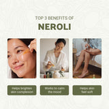 Etiqueta natural de Nature Packaged Neroli para una experiencia auténtica.
