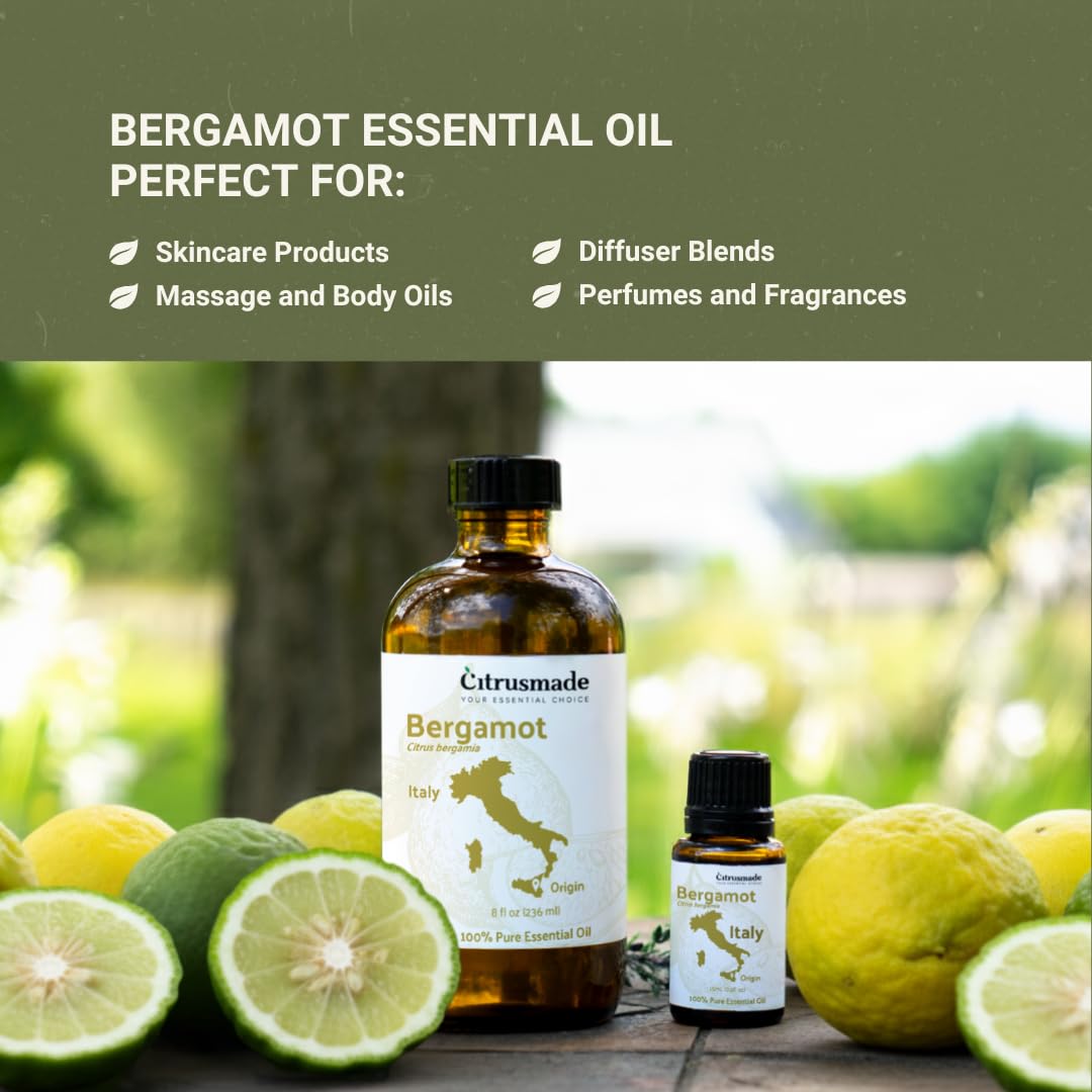 Nature Packaged Bergamota Aceite: aroma calmante para momentos de descanso.
