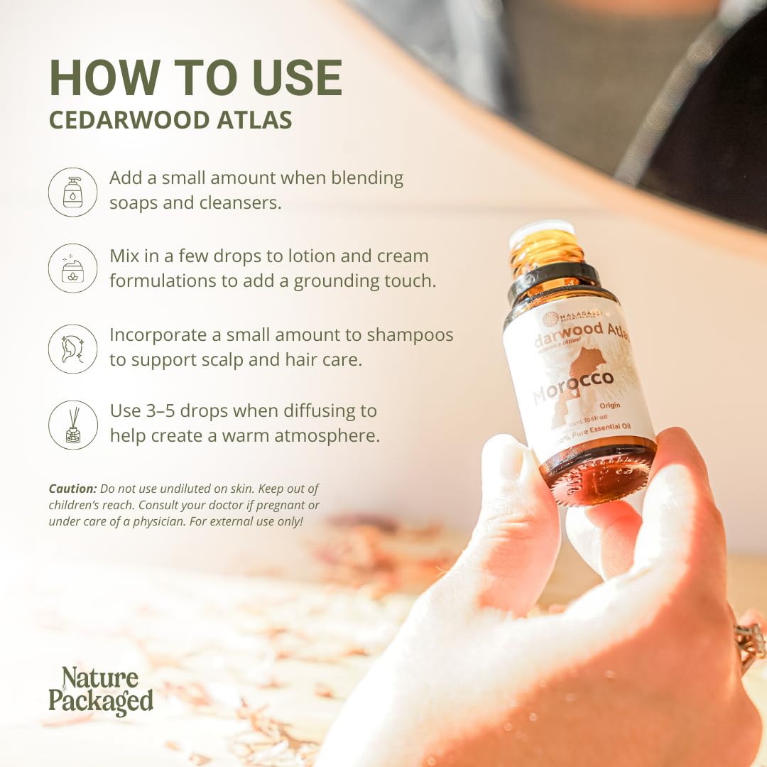 Aroma cálido para ambientar espacios con Nature Packaged Cedro Atlas.
