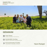 Nature Packaged Geranio: destilación por vapor para conservar compuestos delicados.