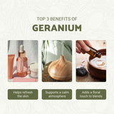 Nature Packaged Geranio: flor de geranio en primer plano para belleza natural y aroma suave.
