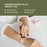 Nature Packaged Geranio: compromiso sostenible de la finca Delta para piel y plantas.