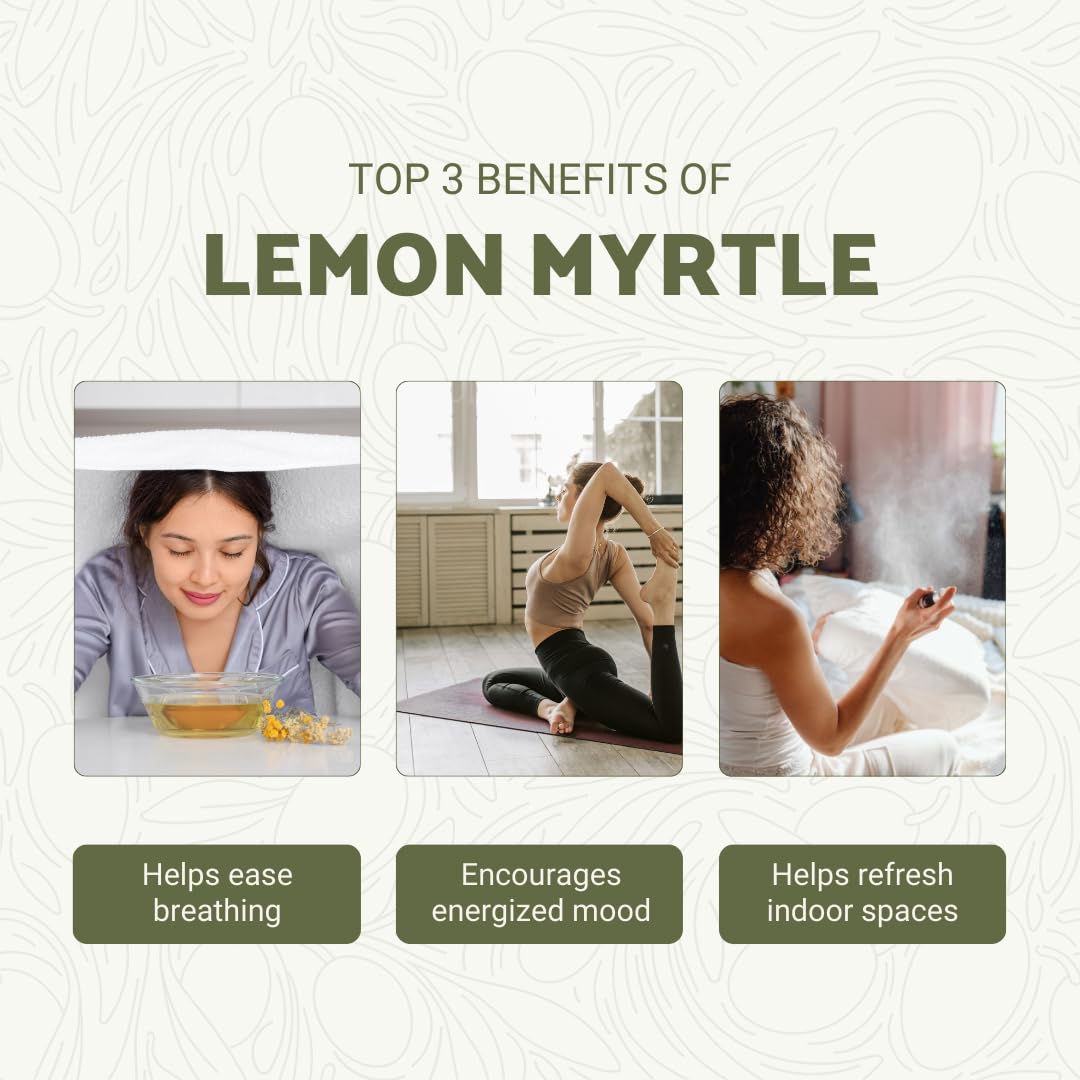 Aroma cítrico de Nature Packaged Lemon Myrtle para estimulación sensorial
