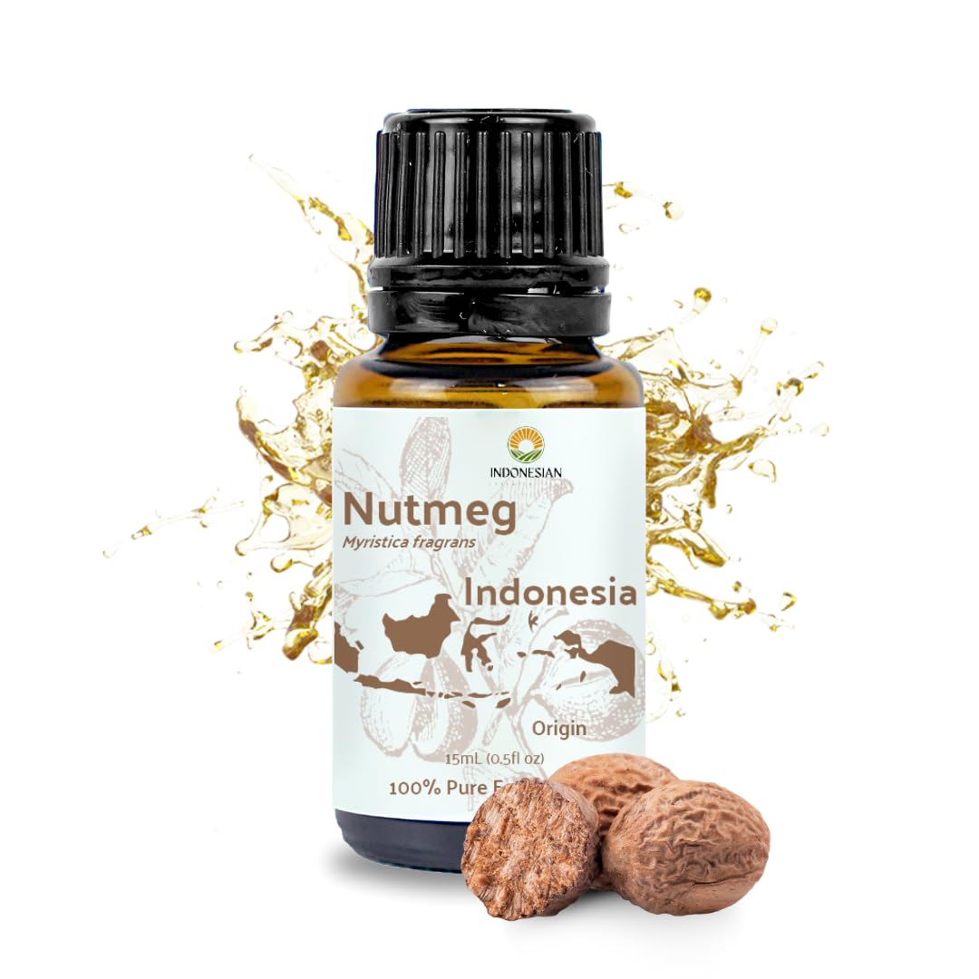 Nature Packaged Nuez Moscada: botella de aceite esencial, aroma cálido para difusores