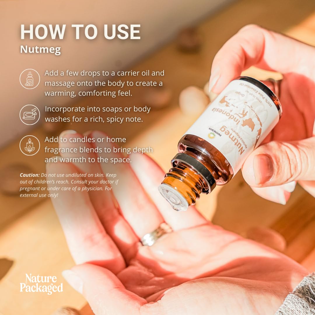 Nature Packaged Nuez Moscada: alivio muscular potencial con aplicación suave