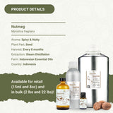 Nature Packaged Nuez Moscada: cuidado personal y baños relajantes con aceites esenciales puros