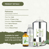 Difusor o baño aromático con Palmarosa y aroma floral relajante.