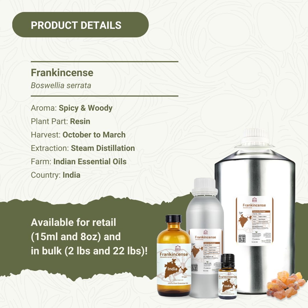 Nature Packaged Aceite Esencial Incienso, ideal para rituales nocturnos de descanso.