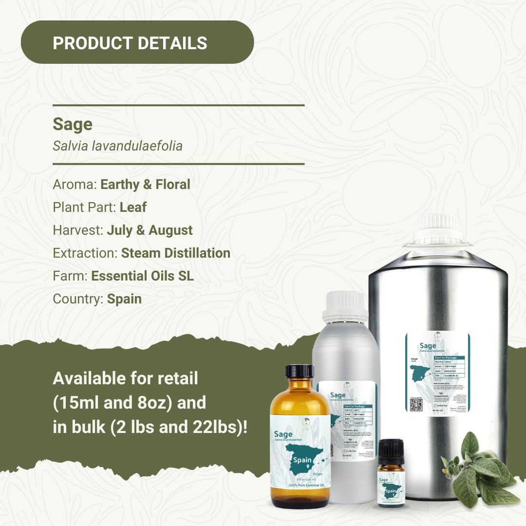 Nature Packaged Sage: origen español, cosecha manual para calidad artesanal.