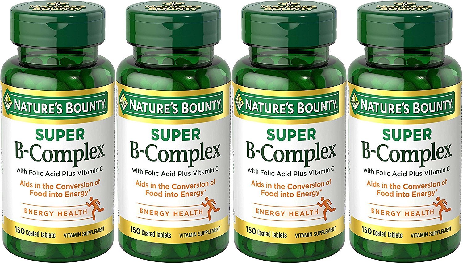 Nature's Bounty B-Complex, botella de tabletas, apoyo a la energía diaria