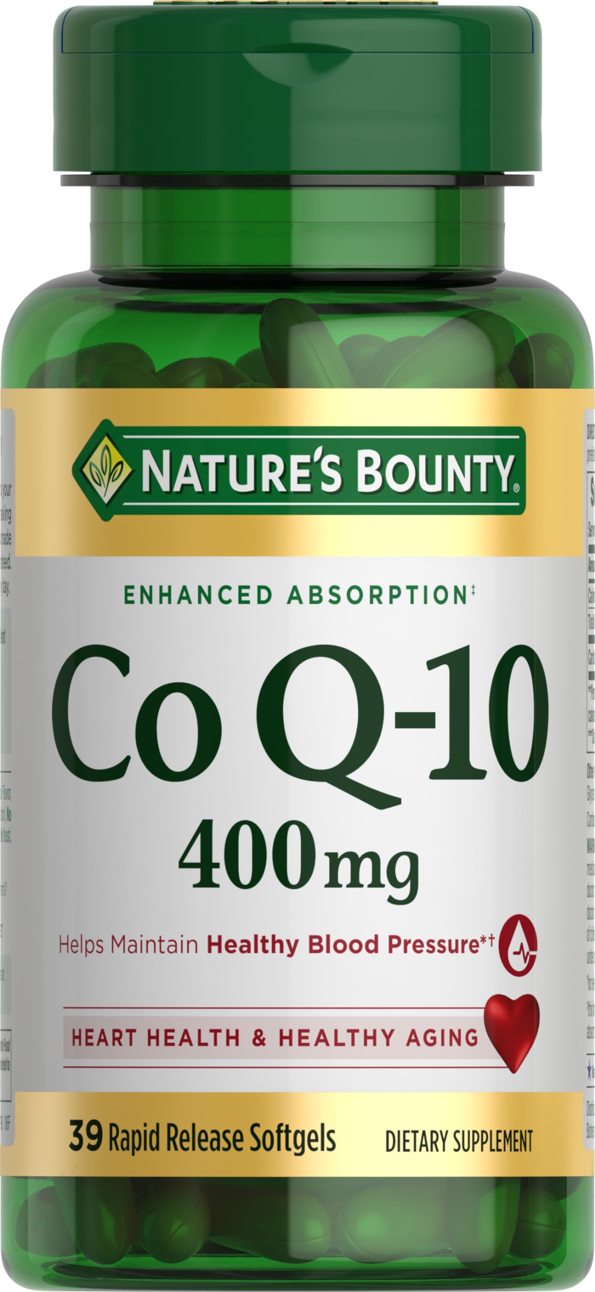 Nature's Bounty CoQ-10 400 mg: cápsulas liberación rápida para energía diaria