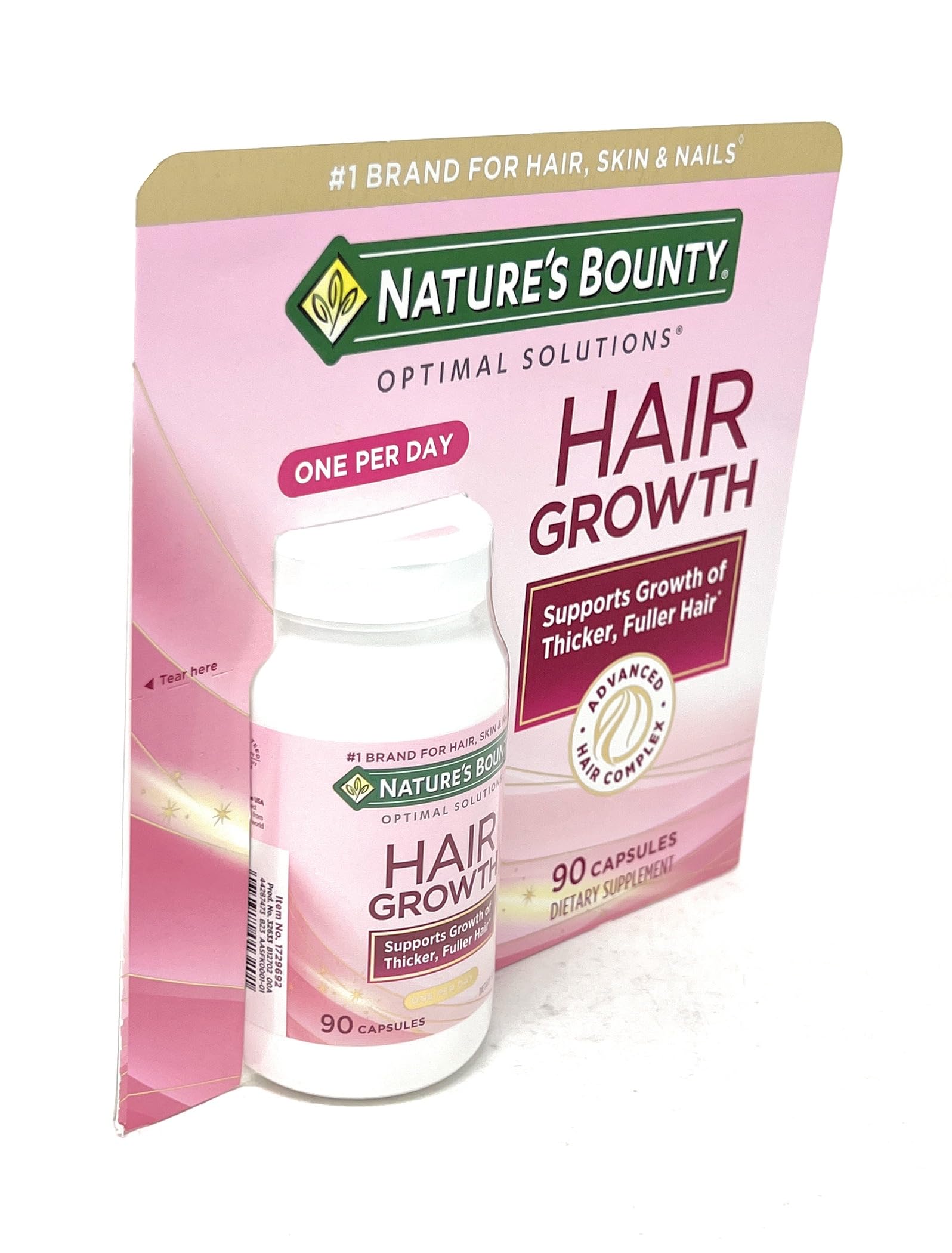 Cápsula Nature's Bounty para crecimiento capilar, uso diario