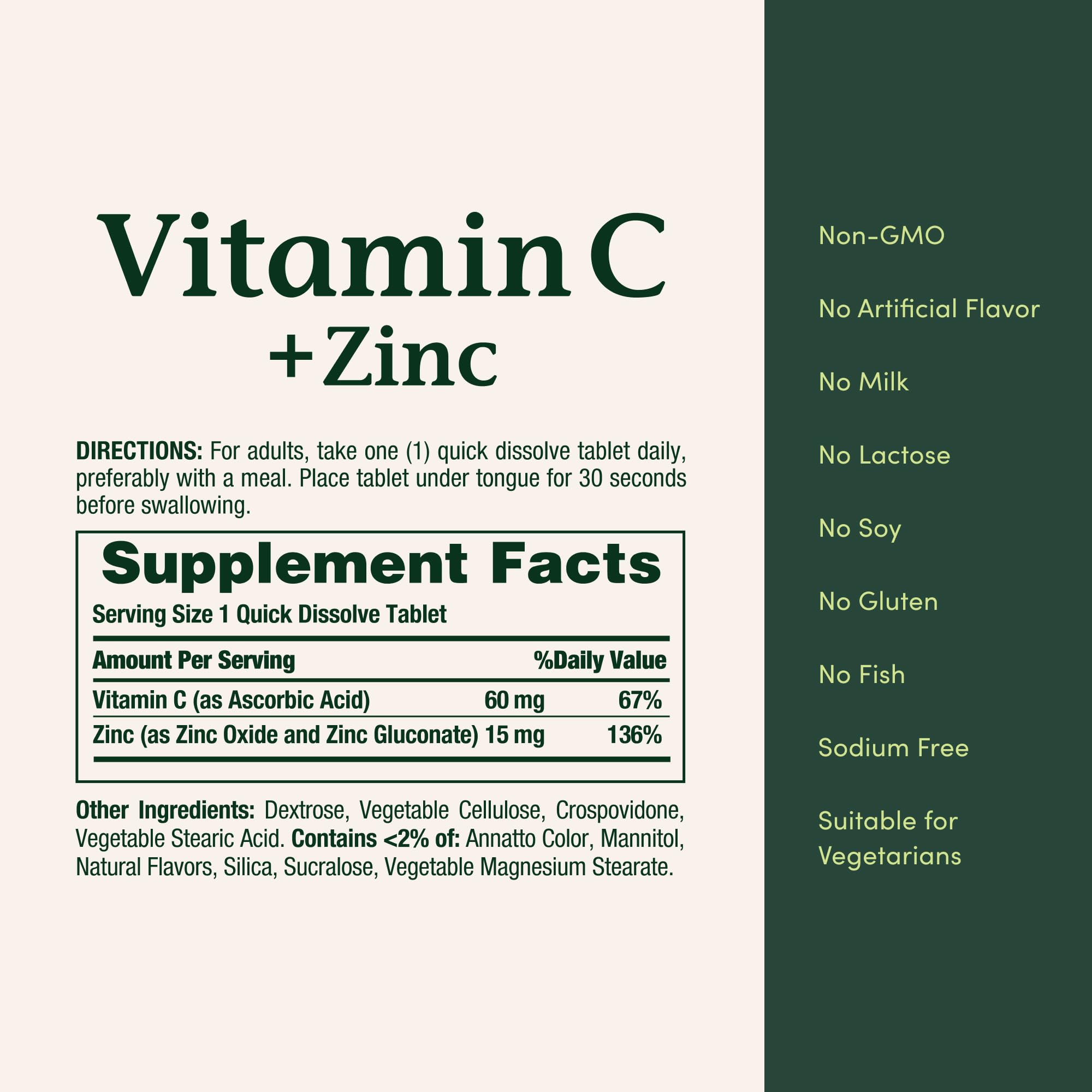 Presentación de Nature's Bounty Vitamin C + Zinc en estante de tienda.