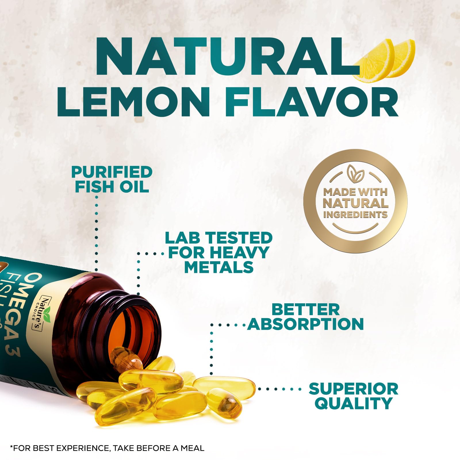 Nature's Choice Omega3 EPA DHA - contiene EPA y DHA para posible apoyo cognitivo