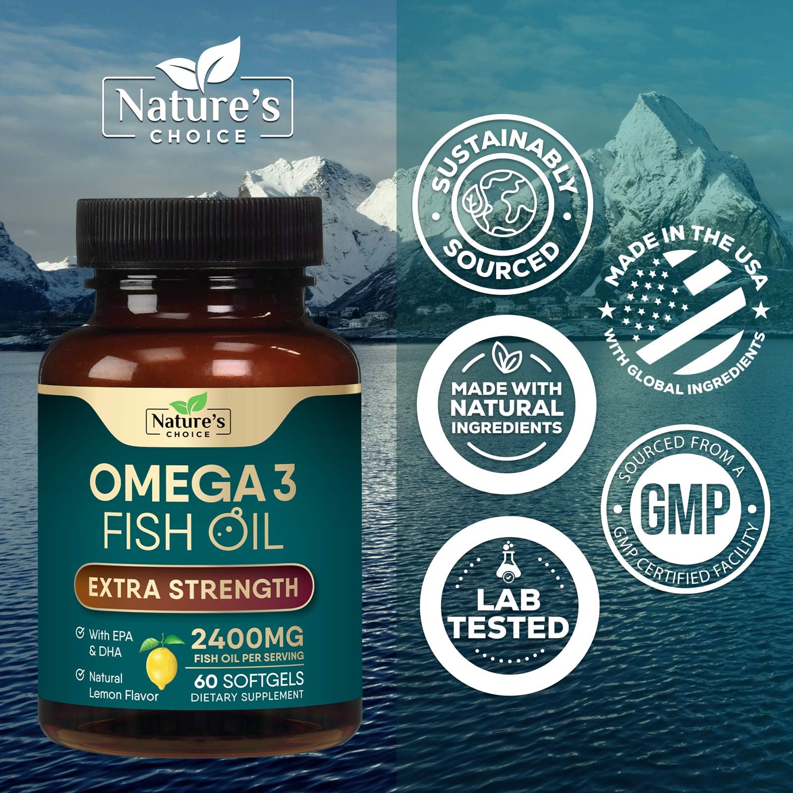Nature's Choice Omega3 - etiqueta limpia para confianza diaria