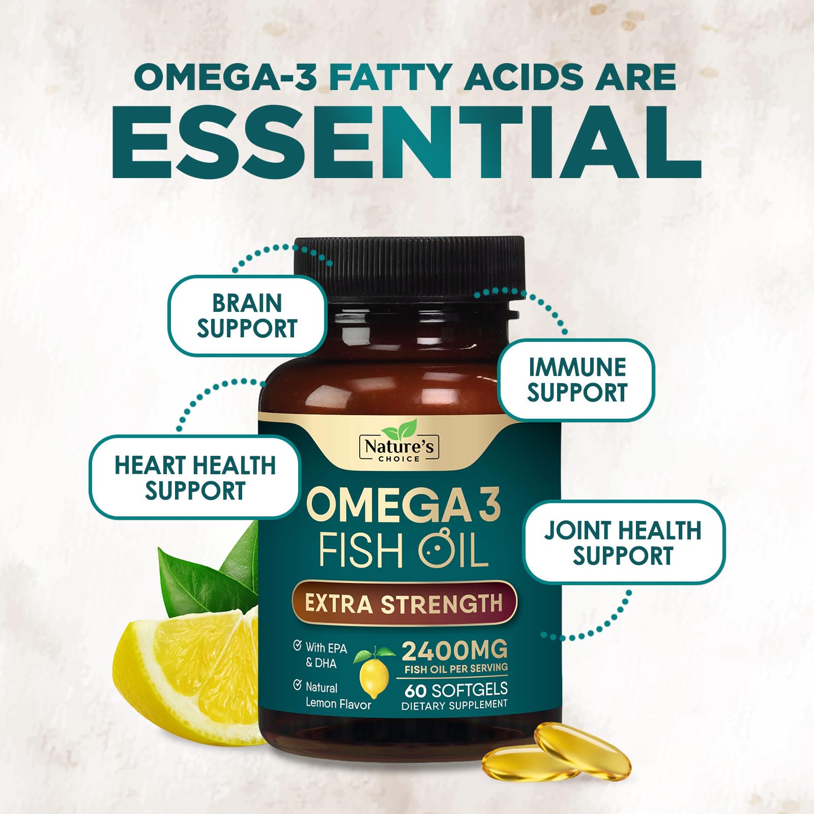 Nature's Choice Omega3 Pescado Salvaje - cápsulas que se pueden tragar fácilmente