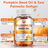 Nature's Live aceite de calabaza cápsulas, etiqueta visible, concentración alta para uso diario