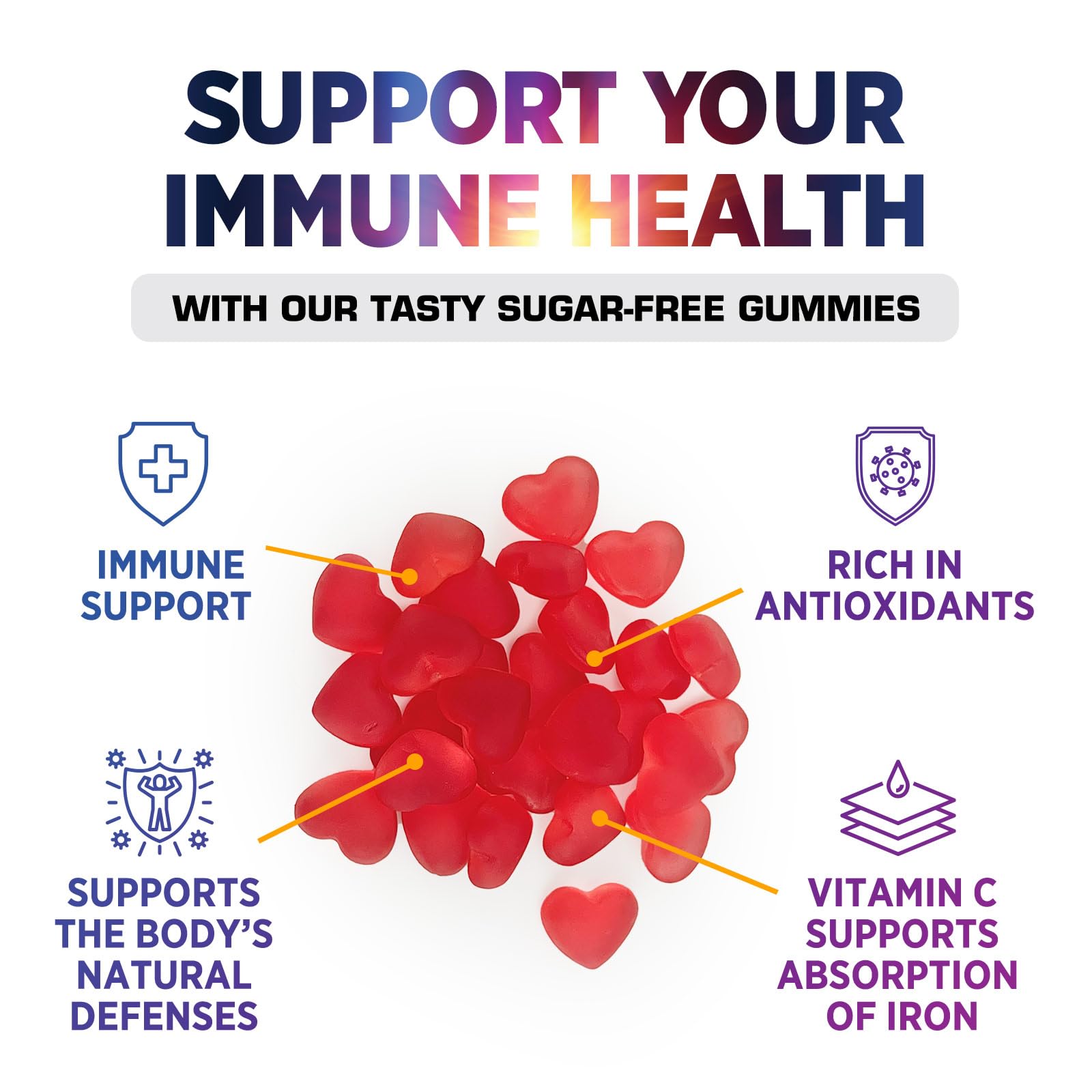 Nature's Nutrition Vitamin C Gummies, 90 mg de vitamina C por porción