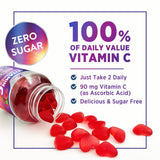 Nature's Nutrition Vitamin C Gummies, para adultos y niños, uso diario