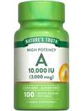 Nature's Truth Vitamina A 10000 UI, cápsulas suaves en botella para uso diario