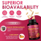 NATURE TARGET Berberina HCl 1200mg cromo, soporte para control de antojos