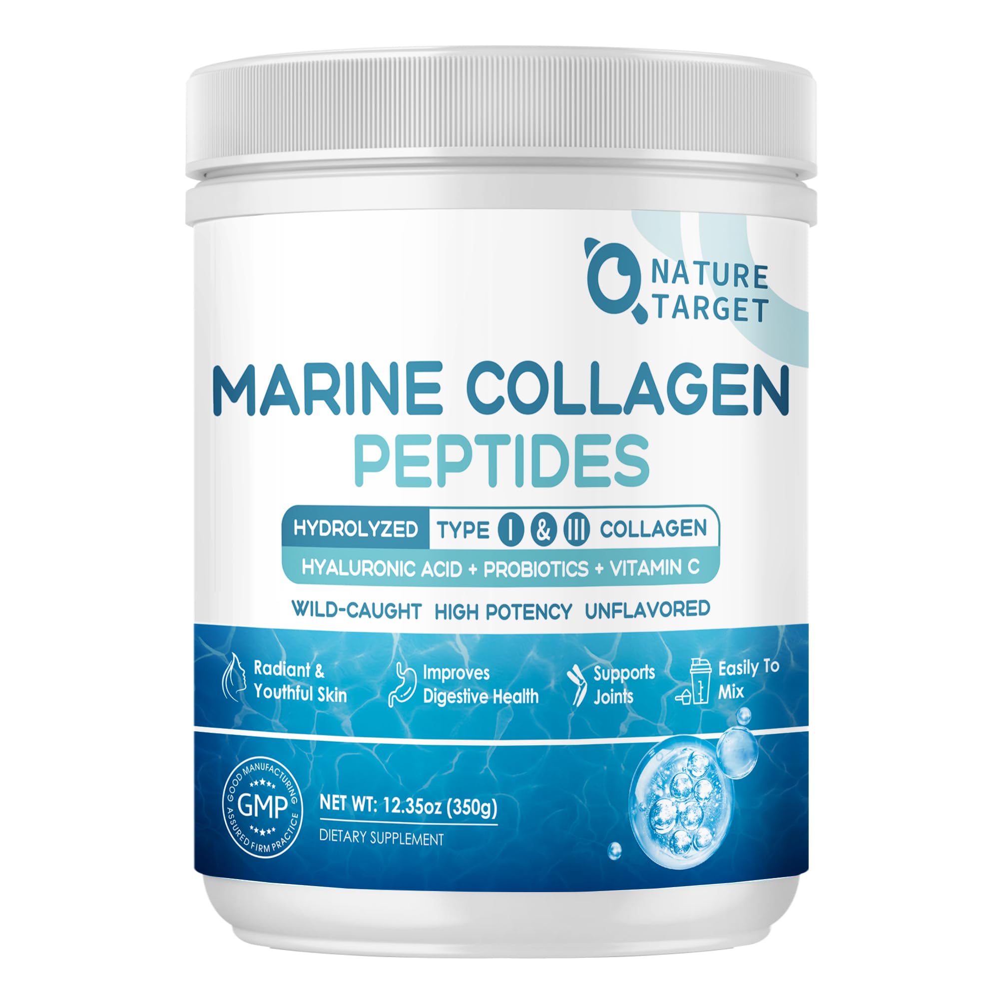 Nature Target botellas de colágeno marino para cuidado de piel