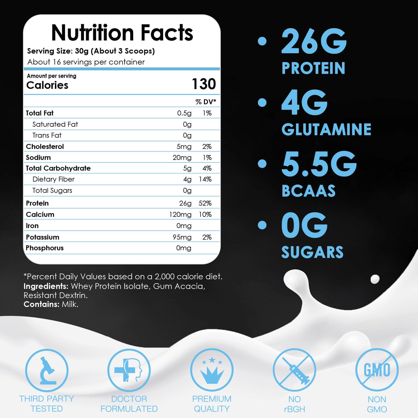 Nature Target Envase de proteína de suero aislada, 500 g, digestión rápida tras el entrenamiento.