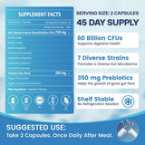 NATURE TARGET Probiotics, cápsulas vegetales, sin gluten ni soja.