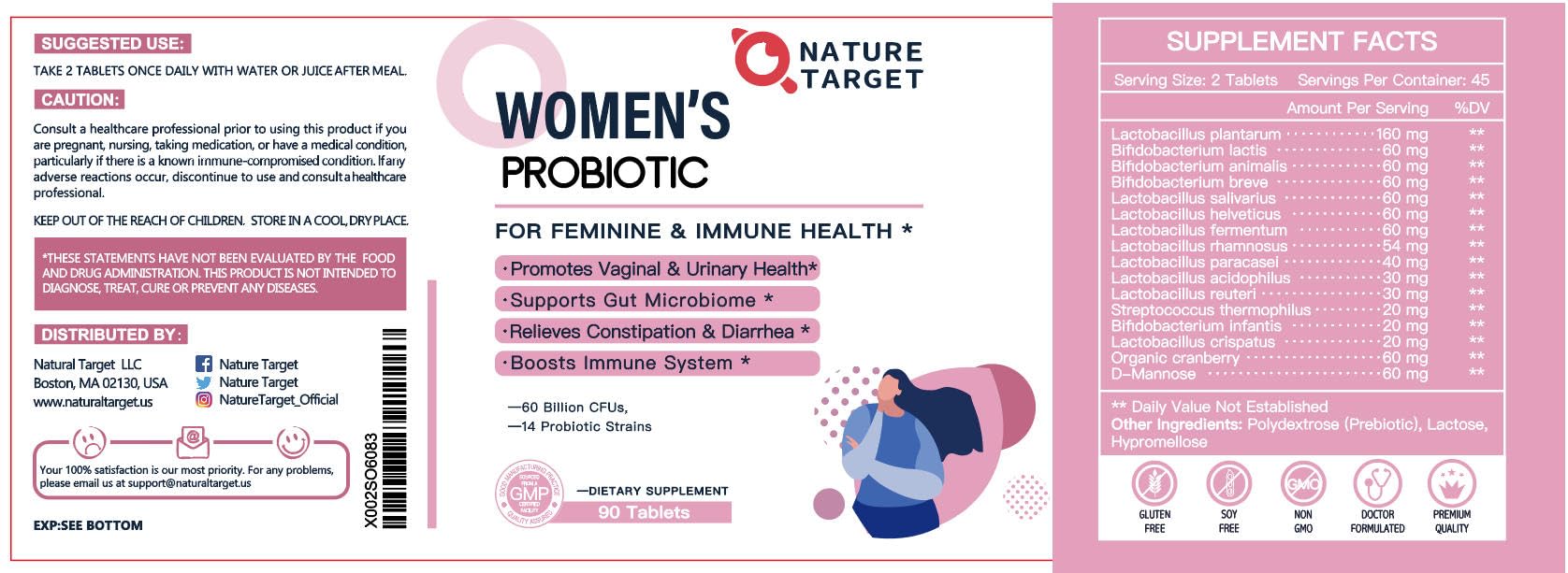 Nature Target Probiotics: apto para dietas sin alérgenos comunes.