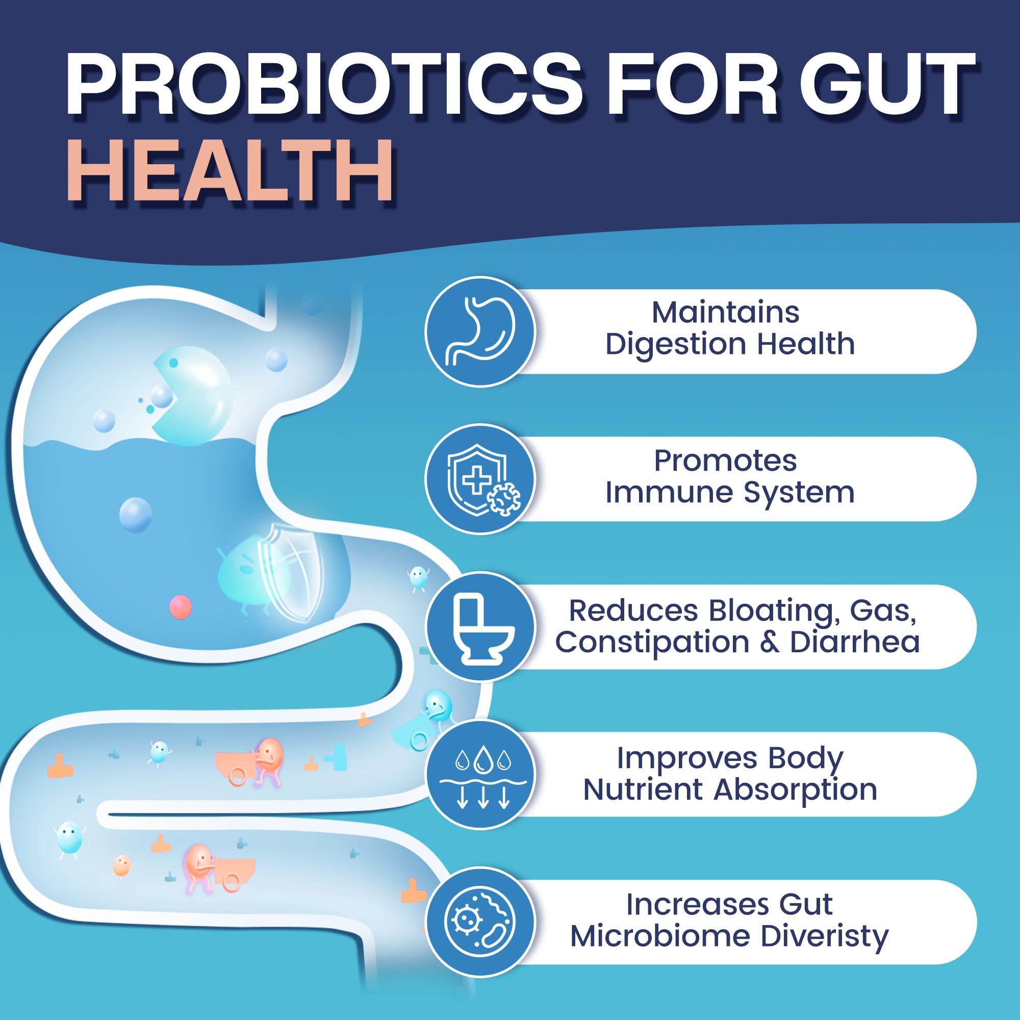 NATURE TARGET Probiotics, etiqueta frontal, facilita elegir tu solución de bienestar.