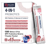 NATURE TARGET Probiotics para mujeres, frasco de 100 mil millones CFU, soporte digestivo.