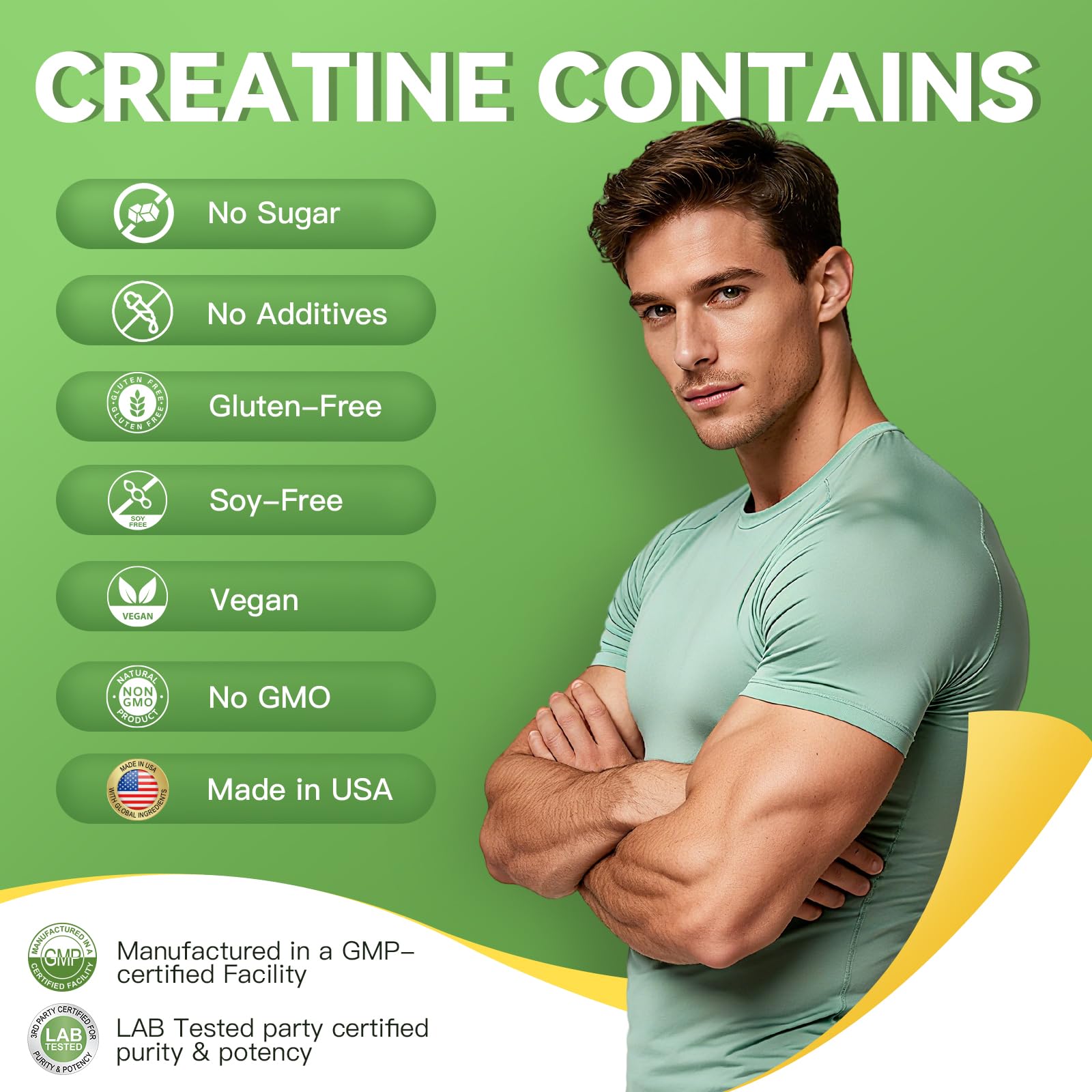 Nature Whisper Creatina con disolución instantánea para un consumo rápido.