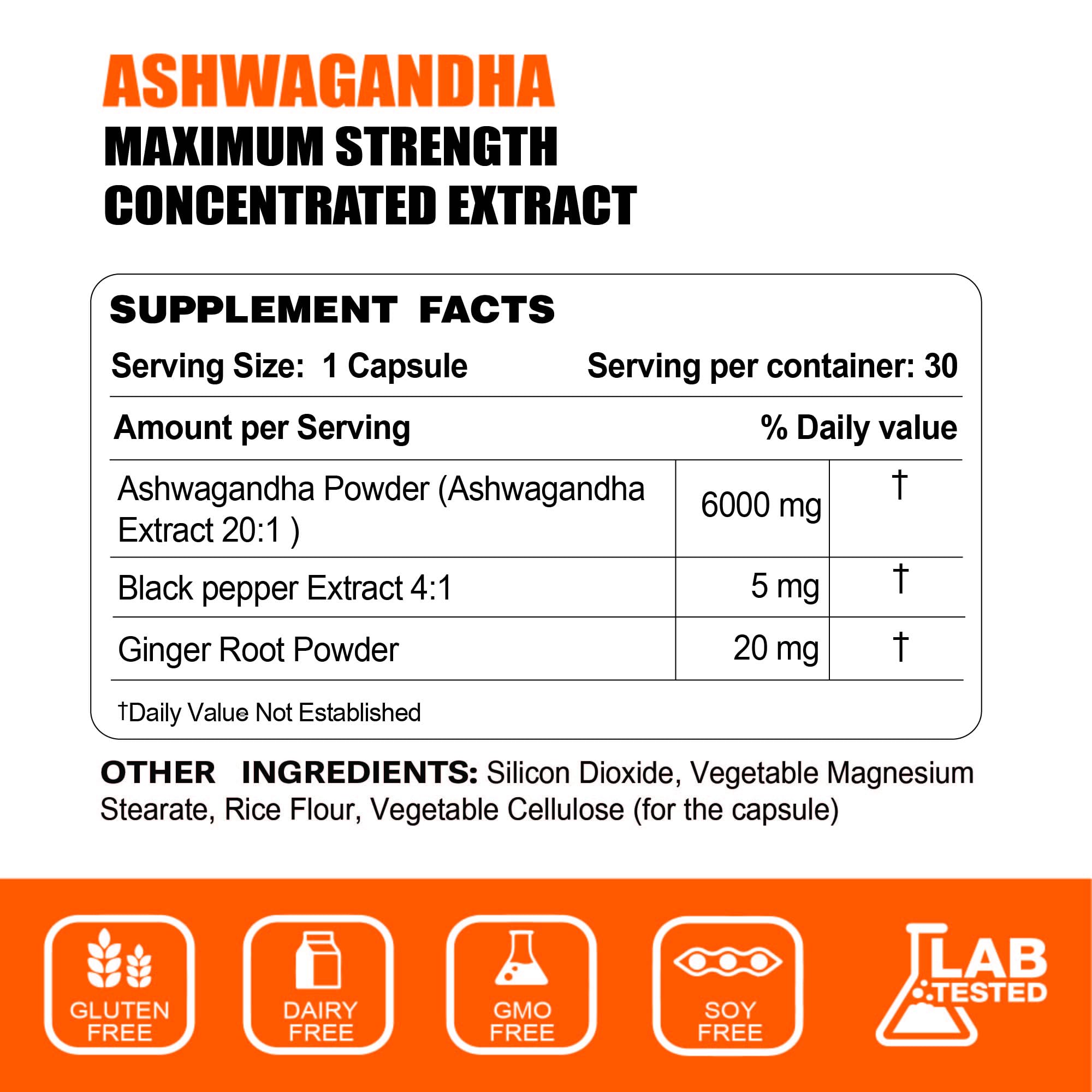 Nature4U Ashwagandha: absorción mejorada con pimienta negra y jengibre para mayor potencia.